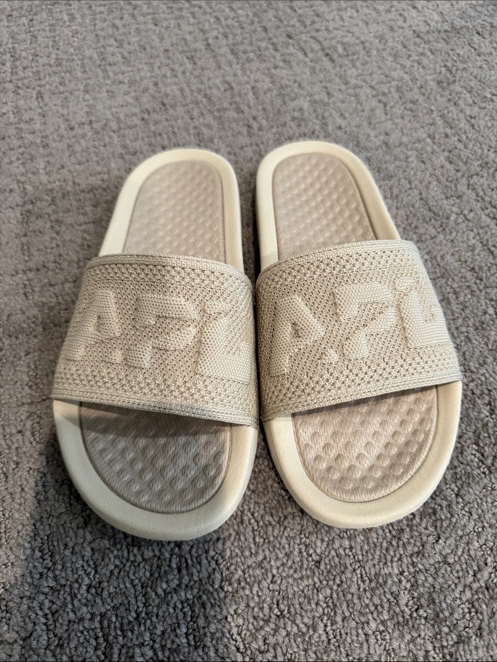 APL Kids Beige Slide Sandals with Knit Strap